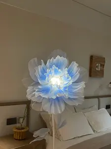 Silk Satin Giant Artificial Flowers Dancing Petals Flowers Wedding Road Guide Flowers Props Stage Layout Garden Decoration Party Supplies Home Decor
