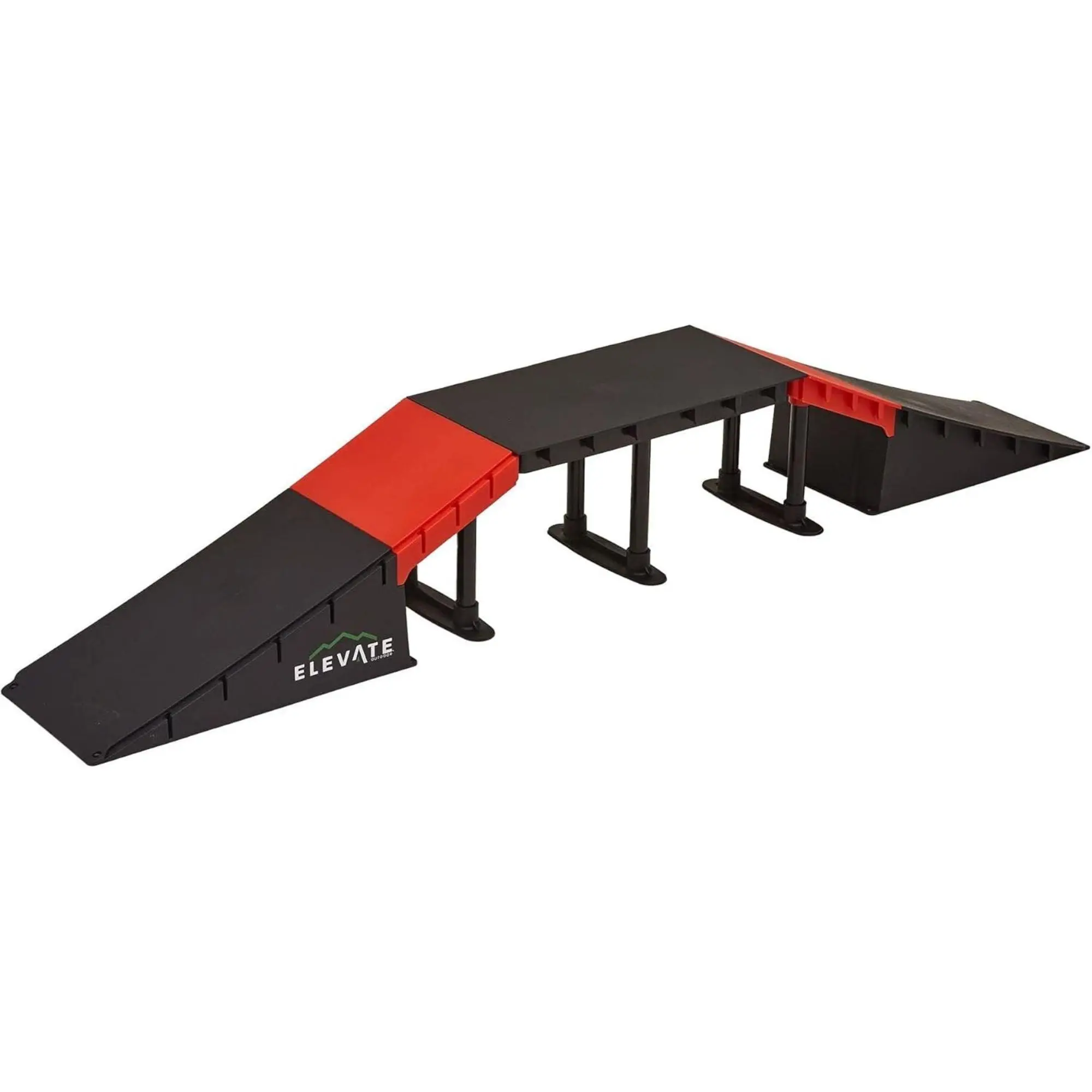 Elevate Outdoor Mini Skateboard Ramp 10-Piece Set with EZ-Link Setup, Orange