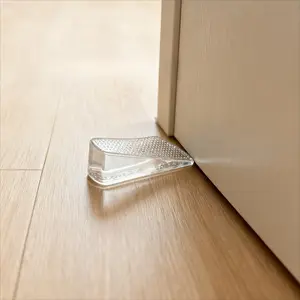 2 Pcs Creative Foot-Shaped Door Stopper, No Drilling Self-Adhesive, Anti-Slip, Shock & Wind Protection, Cute Home Door Gaps Protector, Door Draft Stopper