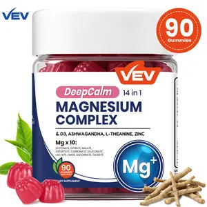 VEV 14-in-1 Magnesium Supplement– with Ashwagandha, L-Theanine, Vitamin D3 & Zinc, 90 Gummies VEV 14-in-1 Magnesium Supplement– with Ashwagandha, L-Theanine, Vitamin D3 & Zinc, 90 Gummies
