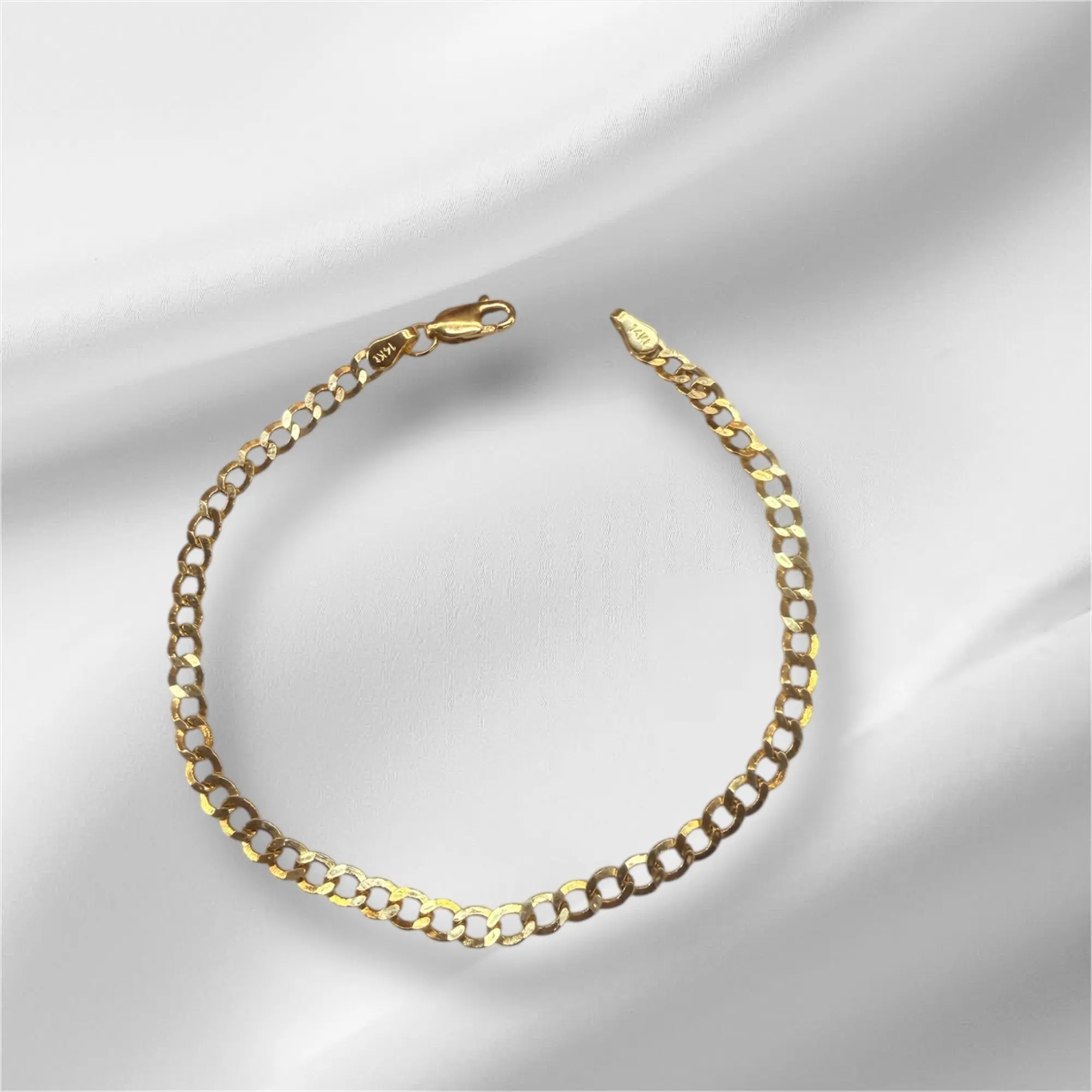 Esclava cubana semi sólida oro 14k
