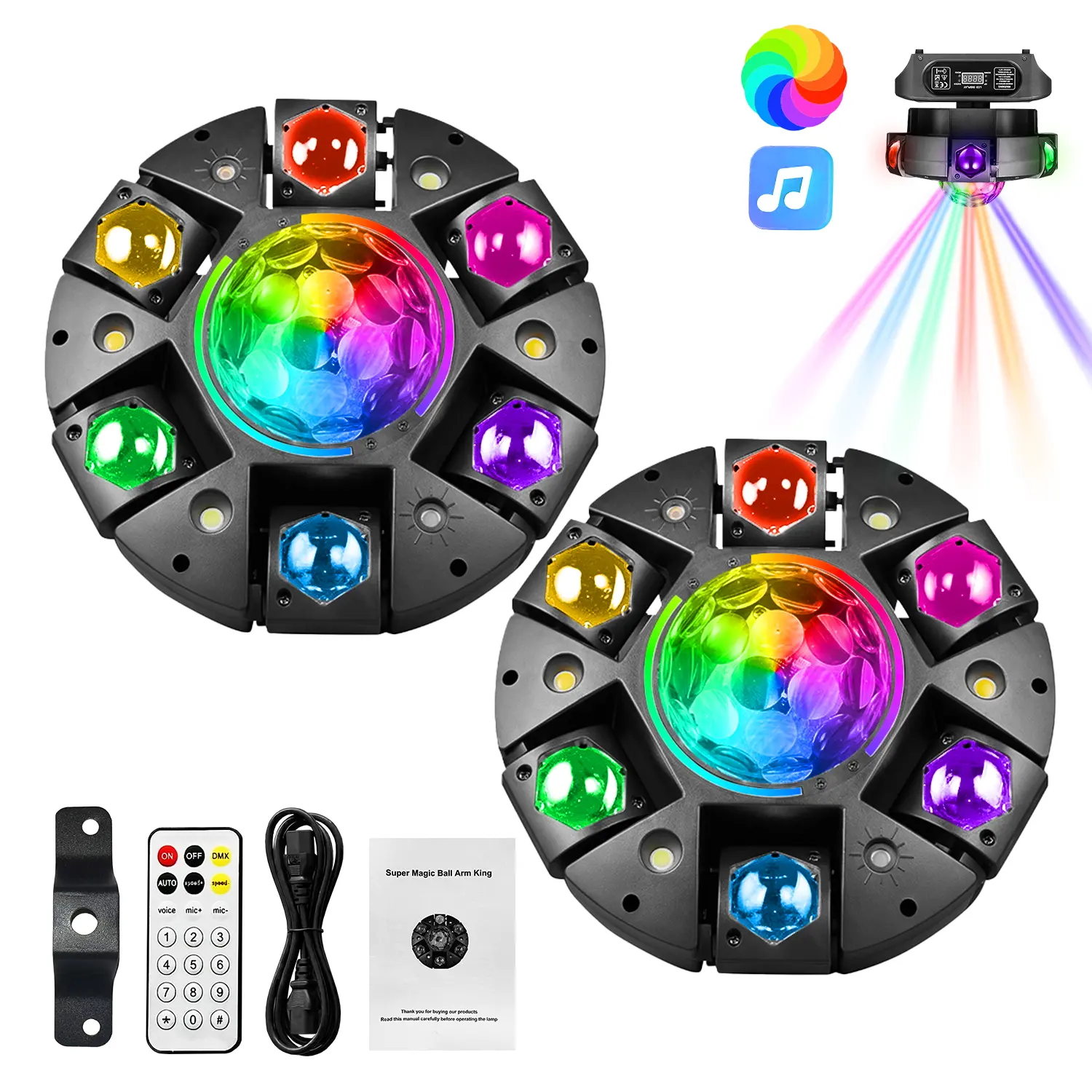 2*Six-arm magic ball lamp