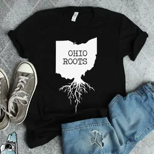 Ohio Roots Shirt, Ohio Shirts, Ohio Gifts, American State OH Print, Ohio Print, Ohio Map