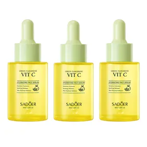 VC essence liquid,Green Tangerine Vitamin C Serum , moisturizing cream, hydrating facial essence, facial toner for women (30 ml)