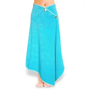 Beach Towel and Sarong Cover-Up Quickdry Travel Simple Sarong XS-4XL Seacrest Teal Turquoise