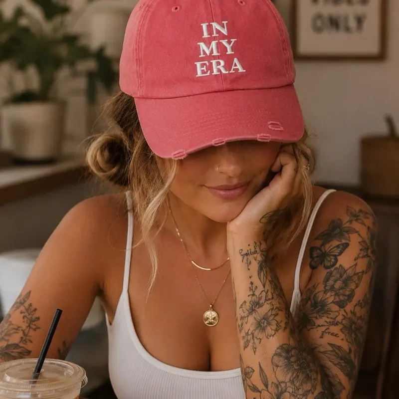 "Unisex Fit Cotton Baseball Cap - 'In My Era' Embroidered, Soft, Stylish Look, Everyday Casual Fashion Accessory"
