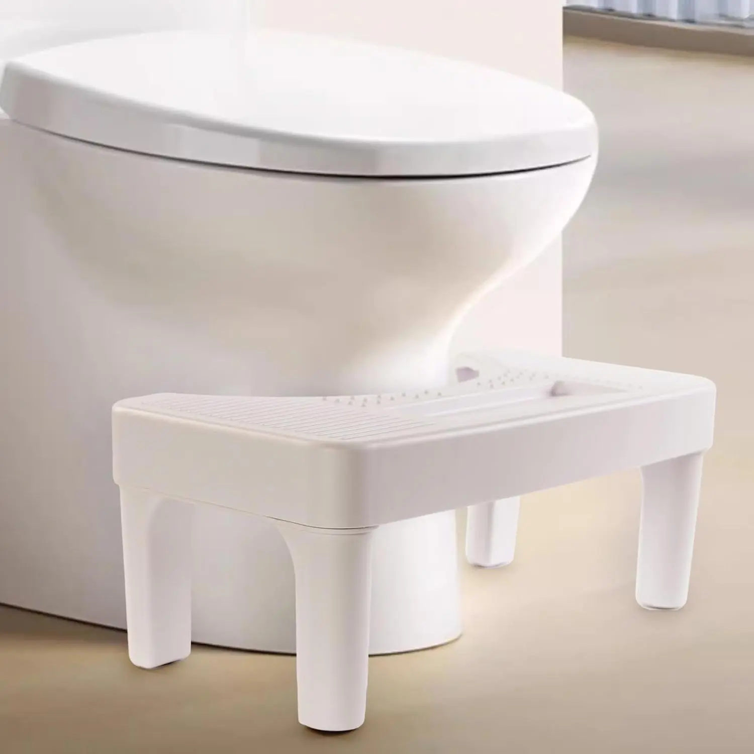 [New Deal] 6.7 Inch Toilet Stool for Bathroom,Non-Slip Potty Stool for Pooping,Toilet Step Stool for Adults/Seniors/Kids, Portable Stool, Adjustable