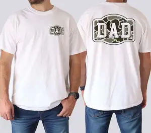 Comfort Colors Camouflage Dad Shirt, Retro Dad T-shirt, Dad Tee, Gift For Dad, Varsity Dad Shirt, Duck Camo Fathers TShirt, Fathers Day Gift DS8