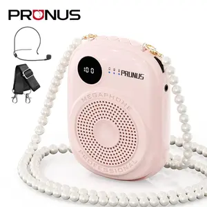 PRUNUS A18 Voice Amplifier Microphone Headset,Portable Voice Amplifier,PA Systems for Teachers,Training,Guide, Speakers Smartphone Audio Springtok