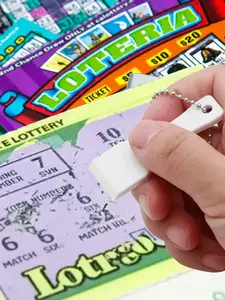 Lottery Scratch off Card Tools, 4pcs Mixed Color Plastic Keychain Design, Lightweight Keychain, Perfect for Lottery Games & Events Use