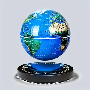 Magnetic Levitation Globe, 360° Rotating Floating Earth Globe, Cool Tech Desk Decor, Unique Stress Relief Gift for Adults