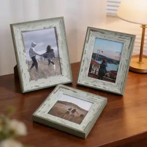 Simple Style Photo Frame, Multiple Sizes Available, Elegant Home Living Room Study Bedroom Desktop Display Stand, Perfect for Vintage Memorial Photos