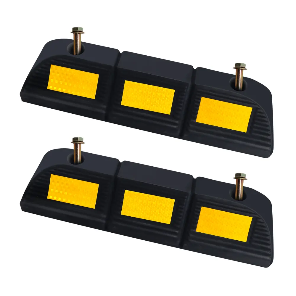 Parking Stopper for Garage Floor, Heavy Duty Rubber Car Wheel Curb Stoppers Bumpers Block for Your Vehicle, Parking Aid Gadgets Tire Stops for Home Garage Wall, Parking Lot & Driveway 1 Pack