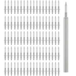 100 Pack Double-Headed Baseboard Nails - Invisible Seamless Skirting Thread Nails, Non-Marking Hidden Trim Nails for Baseboard Installation