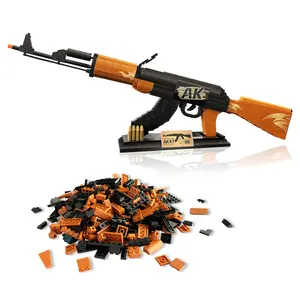 1:2 AK47 Building Block Set,Model Building Bricks Kit,Unique Collection Building funny Toy Gift for Kids,Adults