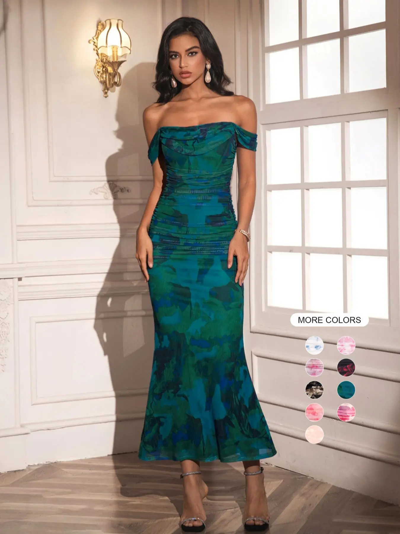 Parthea Square Neck Backless Floral Print Mesh Off Shoulder Bodycon Dress,Fitted Elegant Dress,Womenswear,Elegant, Formal and Fashionable Long Dress for Beach Party and Graduation Party Formal Dresses - TikTok Shop Parthea Square Neck Backless Floral Print Mesh Off Shoulder Bodycon Dress,Fitted Elegant Dress,Womenswear,Elegant, Formal and Fashionable Long Dress for Beach Party and Graduation Party Formal Dresses - TikTok Shop