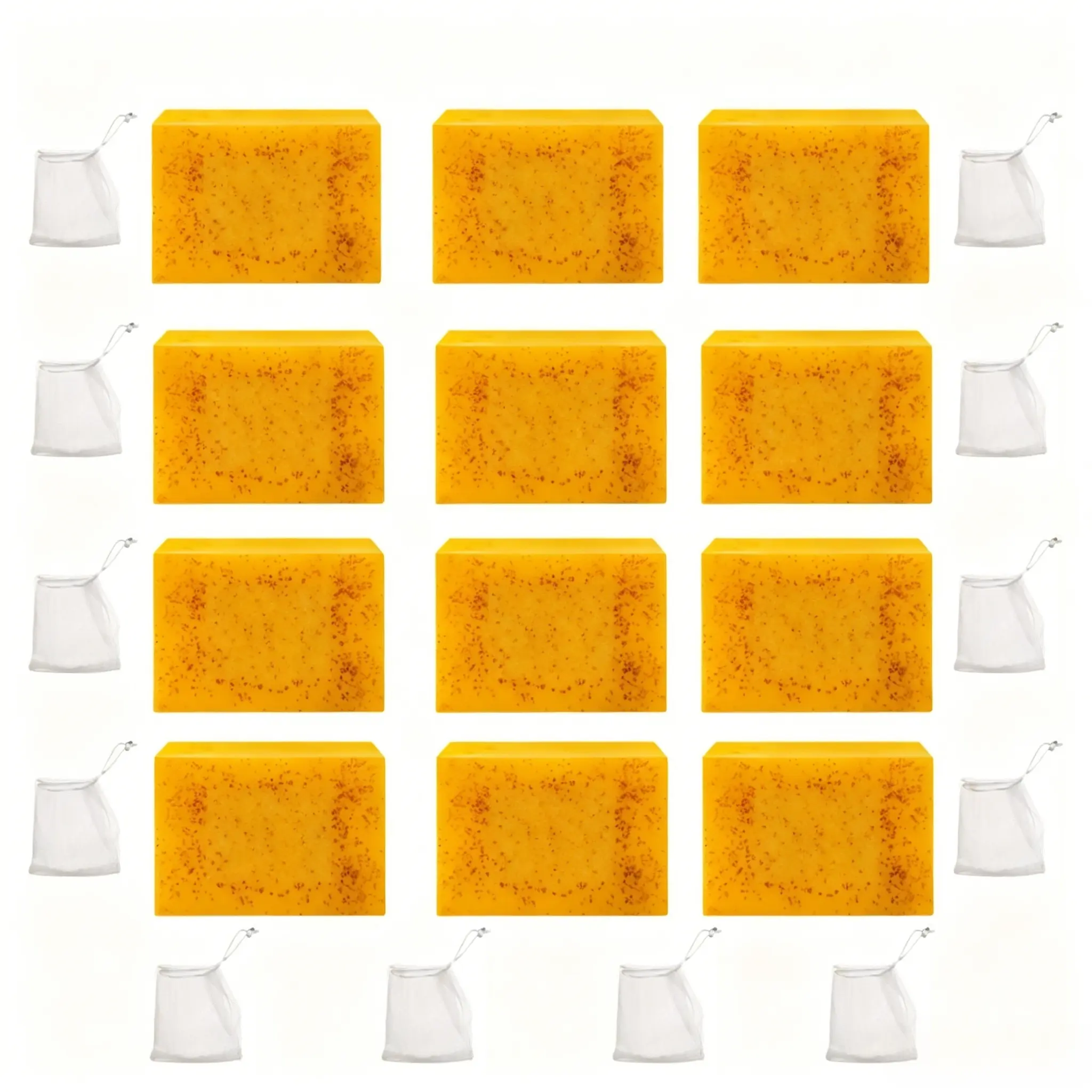 Lemon Turmeric Kojic Soap,Natural Handmade Soap,Turmeric Soaps Bar for Face and Body, Smooth Skin Tumeric Soapes,Deep Cleansing Soaps for Men & Women
