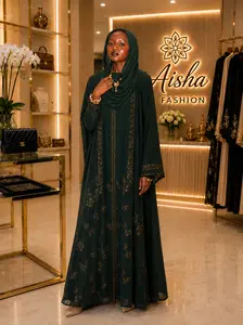 Luxury Embroidered Modest Abaya with matching Hijab | Elegant Abaya