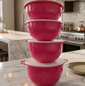 Set of Fuchsia Pink Bowls (14L, 10L, 7.8L, and 6.5L)