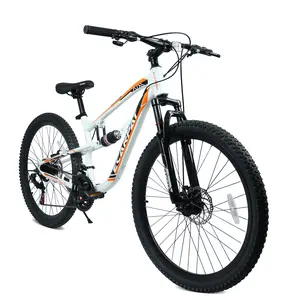 26 Inch Mountain Bike with 21-Speeds & Full Suspension Steel Frame, Alloy Rims, Disc Brakes For All Terrains, Men & Women, Multiple Colors On-Site