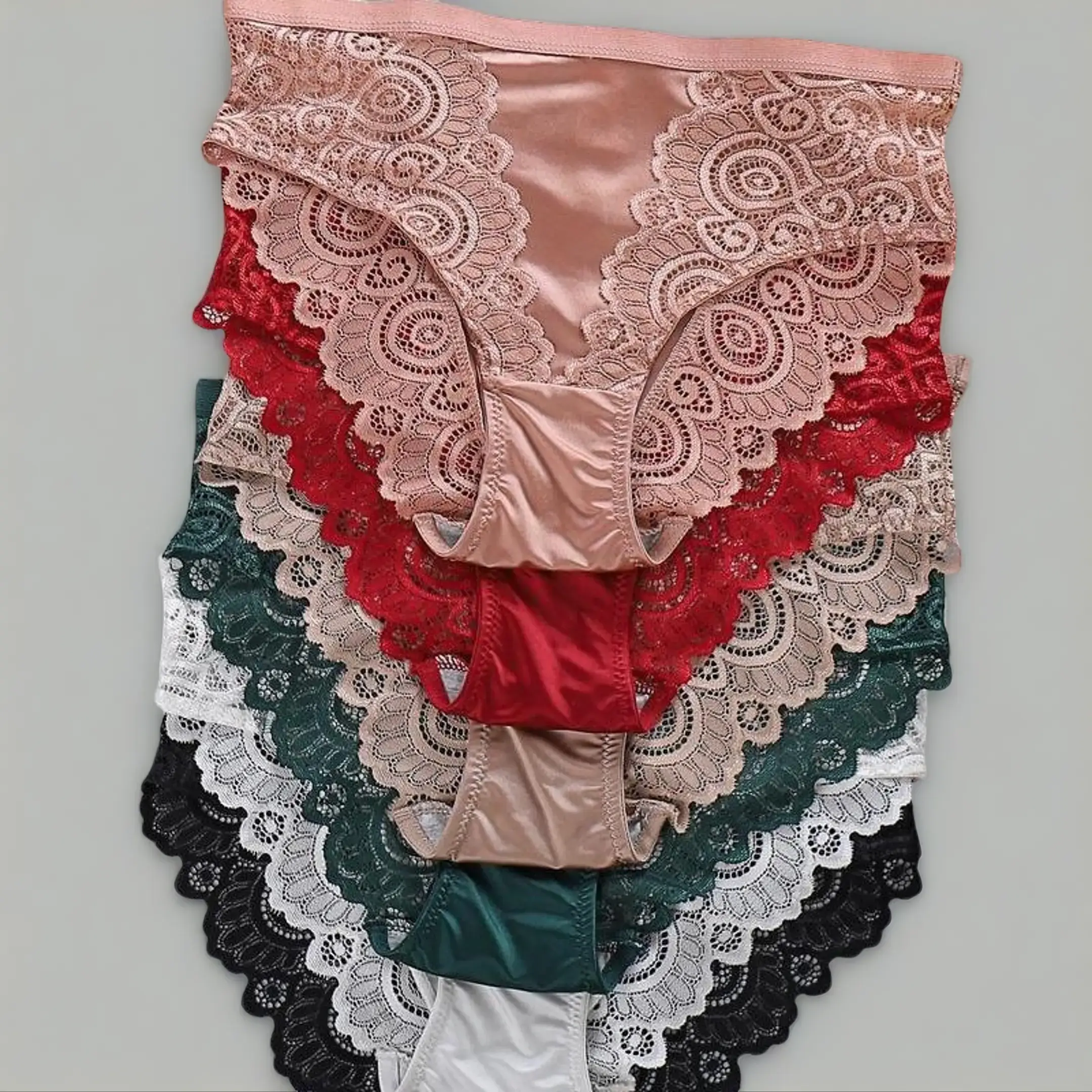 6 Pack Women's Lace Panties, Ultra Soft Breathable Briefs, Stretchy & Durable Daily Lingerie, Sizes S-XL