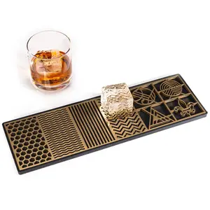 Pattern Themed Clear Ice Cube Design Tray for Cocktails – Bartender Gifts and Accessories by Ash Harbor
