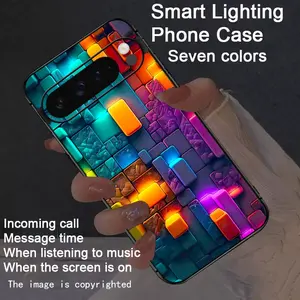 Intelligent voice controlled luminous, Lights phone case suitable for Google Pixel Fold, 7A, 6A, 7Pro, 6Pro, 8A, 8 Pro, 9, 9A, 9 Pro