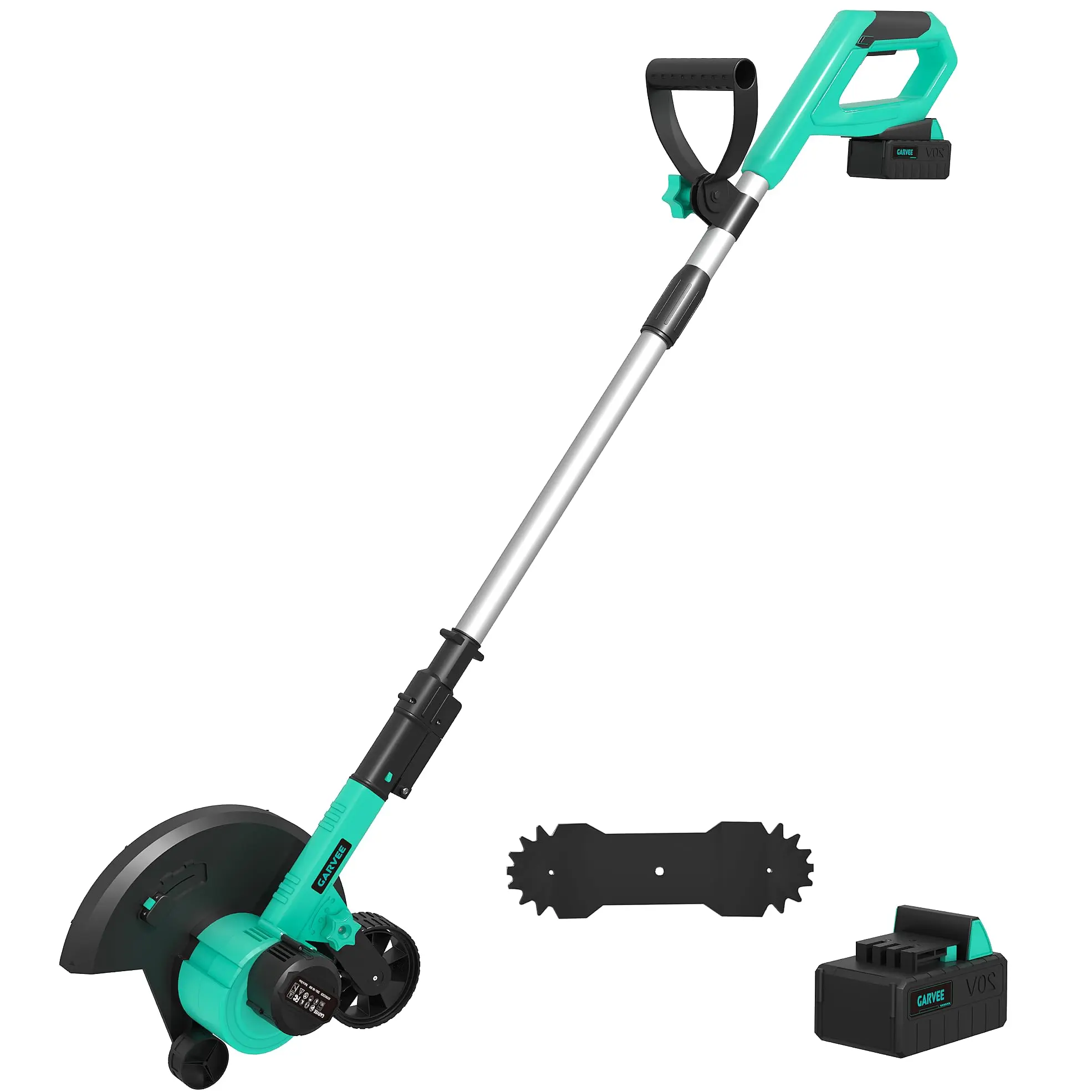 Cordless Lawn Edger, Battery Powered Grass Edger with 4.0Ah Rechargeable Battery & Brushless Motor, 9-Inch Steel Blade, 3 Depth Settings, 9 lb Lightweight for Sidewalk & Yard