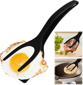 [limited time deal] 2 in 1 Grip and Flip Spatula, Egg Flipper Spatula, Egg Spatula, Spatula for Flipping Eggs, Spatula Tongs Omelette Making, Home Kitchen Cooking Tool Utensils