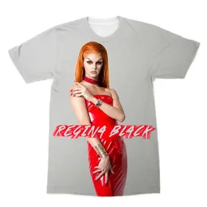 REGINA BLACK "RED HOT" ALL OVER PRINT T-SHIRT