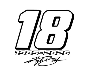Kyle Busch 18 Signature Car Sticker, Automotive Exterior Accessory