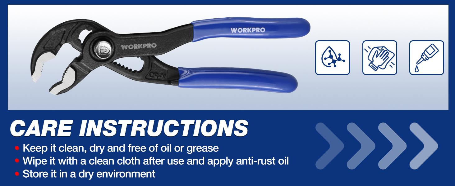 #backtoschool WORKPRO 5-Inch Water Pump Pliers, CR-V Plumbing Lock Plier, Quick Adjust Groove Joint Pliers, V-Jaw Quick Release Push Lock Pliers with Comfortable Grips #backtoschool WORKPRO 5-Inch Water Pump Pliers, CR-V Plumbing Lock Plier, Quick Adjust Groove Joint Pliers, V-Jaw Quick Release Push Lock Pliers with Comfortable Grips