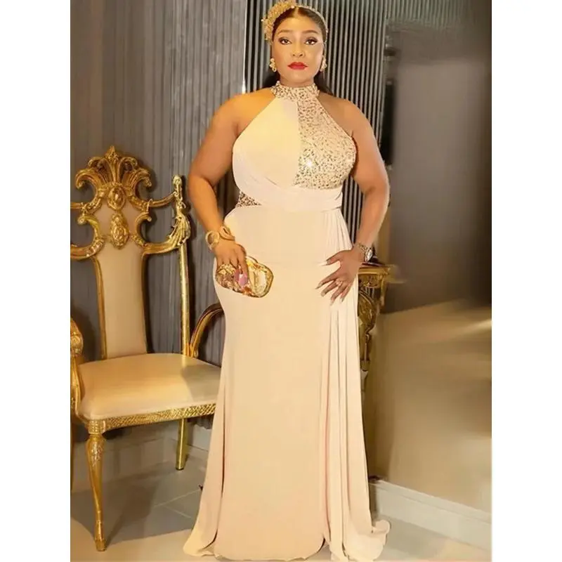 Women's Curvy Plus Size Sleeveless African Dashiki Sequin Maxi Dress - 2025  New Formal Wear, African Prom Dress for Wedding Evening, Elegant Muslim  Party Attire with Summer Vibes - TikTok Shop