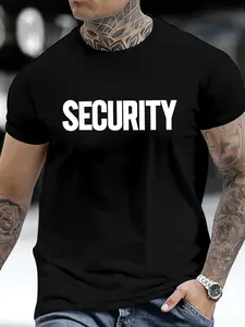 Men's "SECURITY" Bold Pop Art Security Enthusiast Lifestyle T-Shirt