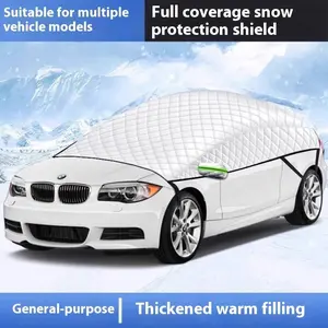 Car Frost Protection Cover, Universal Windshield Ice Guard, Five-Layer Protection, Adjustable Strap and Reflective Strip, Fits Cars Trucks Vans Suvs