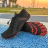 Men's Non-Slip Water Shoes - Sporty Unisex Less Than Ankle Footwear with Rubber Sole, Breathable Quick-Drying Fabric Upper for Outdoor Pools, Beaches