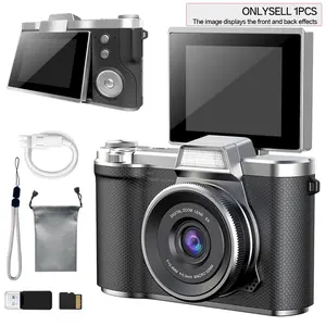 Latest Flip Digital Camera, Simple Interface, Multiple Filters, Ideal for Outdoor Selfies, Includes Memory Card and Reader