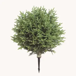Artificial Coral Pine Tree with Spines, 23.62 Inches, Uv-resistant, Lifelike Green Plant Artificial Shrub, Suitable for Indoor and Outdoor Front Porches, Gardens, Terrace Decorative