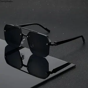 Vintage Double Beam Square Sunglasses for Men & Women, UV Protective Eyewear Ideal for Parties, Back to School & Holiday Gifting