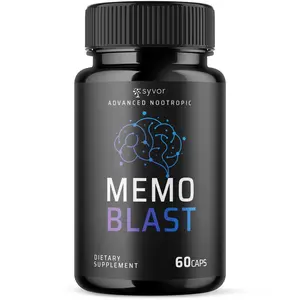 (1 Pack) Memo Blast Nootropic All Natural Formula Brain Supplement 60 Capsules