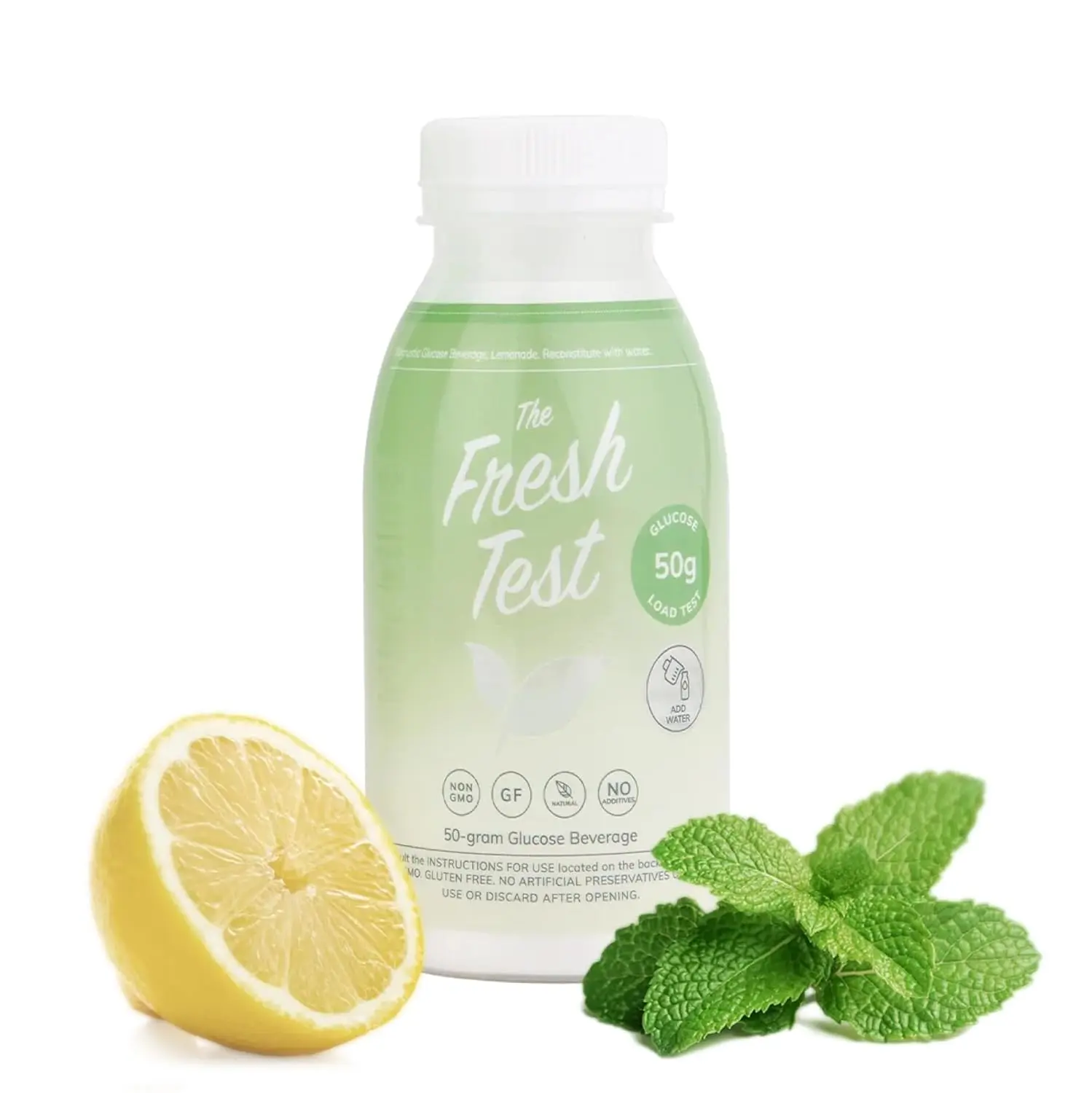 Organic Mint Lemonade Powder Drink Mix - 50g Bottled, Additive-Free, Non-GMO | Fruit-Flavored Beverage for Juice & Smoothies