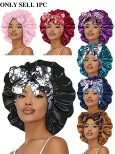 Women's Bow Decor Satin Sleeping Bonnet, Casual Comfortable Hair Care Bonnet, Soft Sleeping Bonnet for Women & Girls, Bonnets for Sleeping