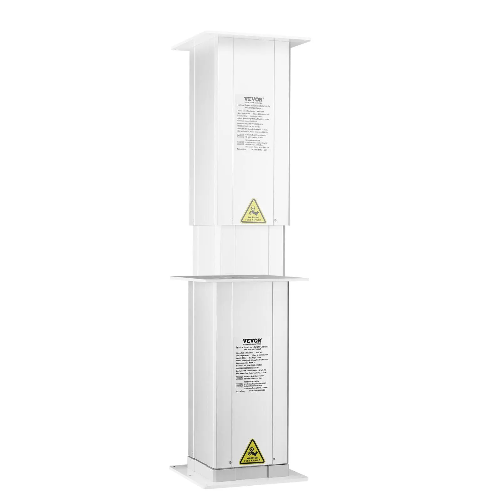 VEVOR Electric Table Lifting Column System, Height Adjustable Desk Component, 176 lbs Load Capacity, 14.2-31.1 in Height Range