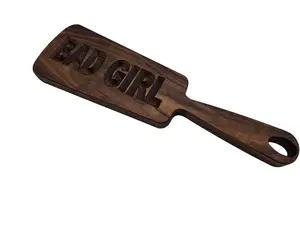 Bad Girl Logoed Tenderizer in Black Walnut - Dual-Sided Utensil with Flat & Textured Sides for Versatile Tenderizing Needs