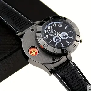 Men's Windproof Mechanical Watch with Analog Display and Faux Leather Strap - Bohemian Style Round Dial, World Time/Date/Day/24H Indicator - Reinforced Frame - Ideal Christmas/Valentine's Day/Father's Day Gift, Suitable for Men's Casual and Special Occasi