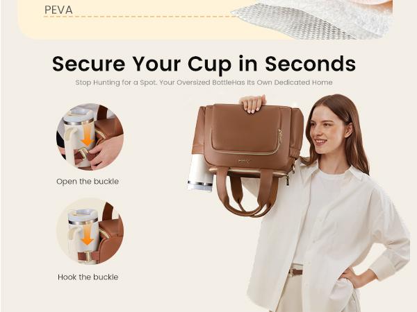 LOVEVOOK Insulated Lunch Bag for Women, PU leather Lunch Box with Shoulder Strap, Wide Opening Adult Large Lunch bags for Work Picnic Beach Family Camping Outdoor Teacher