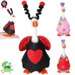 Valentine's Day Mini Desk Goose Outfit 7 Inch Magnetic Goose Statue Key Holder Romantic Valentine Clothes for Magnetic Duck Statue Table Desk Key Holder Decor Best Holiday Gift
