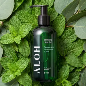ALOH 2-Pack Peppermint + Eucalyptus Hand Gel — Natural, Skin-Softening, 99.9% Germ Protection