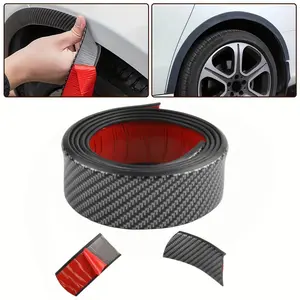 4 PCS *5FT Car Wheel Eyebrow Arch Trim Lips Strip Fender Flare Protector Universal Rubber Wheel Eyebrow Protector for Car and Truck Fender Flare Edge Trim (3.5CM)