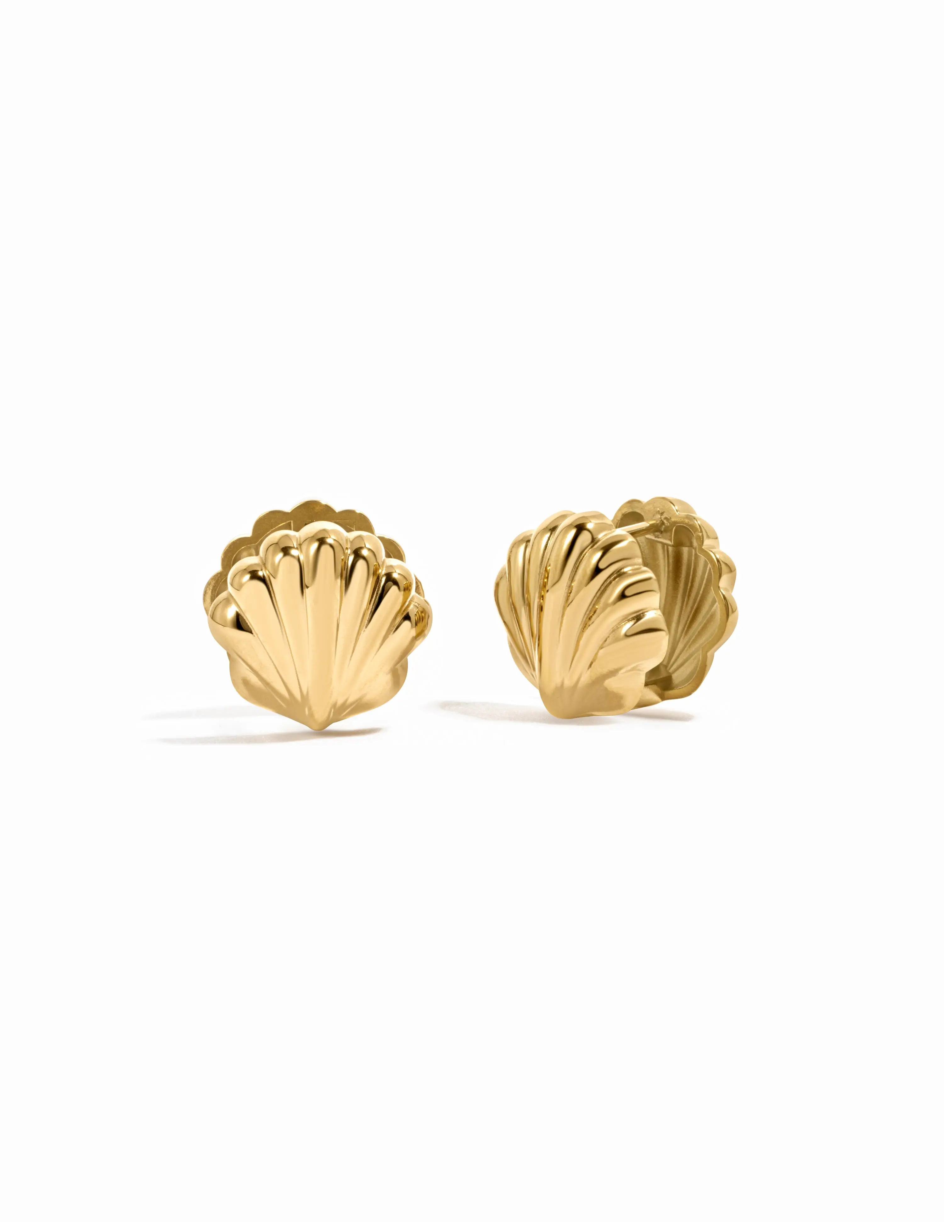Sami Jewels Seashell Earrings, Premium Stainless Steel, 18K Gold PVD Coating, Waterproof Jewelry, Tarnish Resistant, Everyday Earrings, Shell Shaped Jewelry